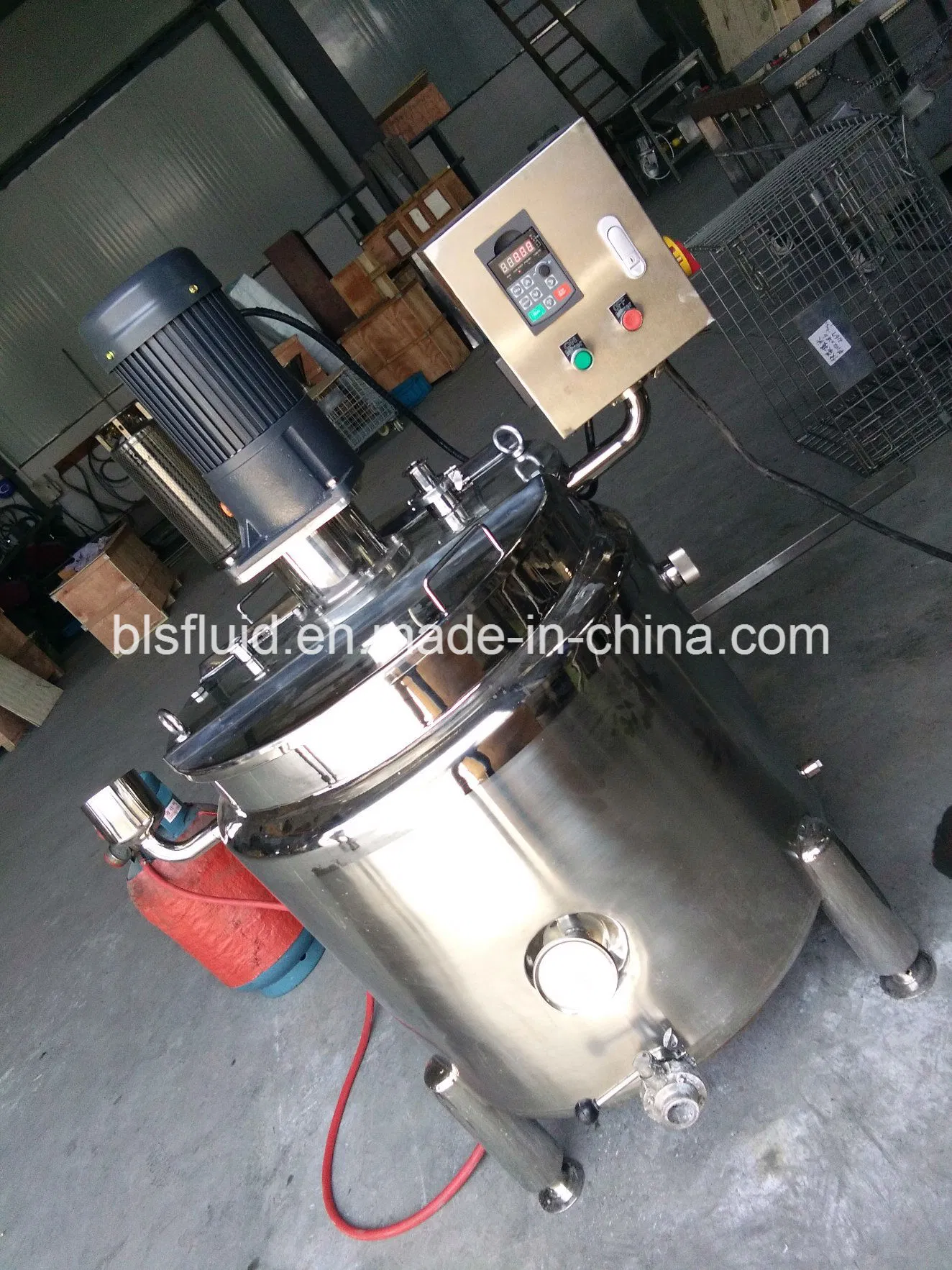 Industrial Stainless Steel 200L LPG Double Mixing Tank Jacket Mixer Milk Boiler