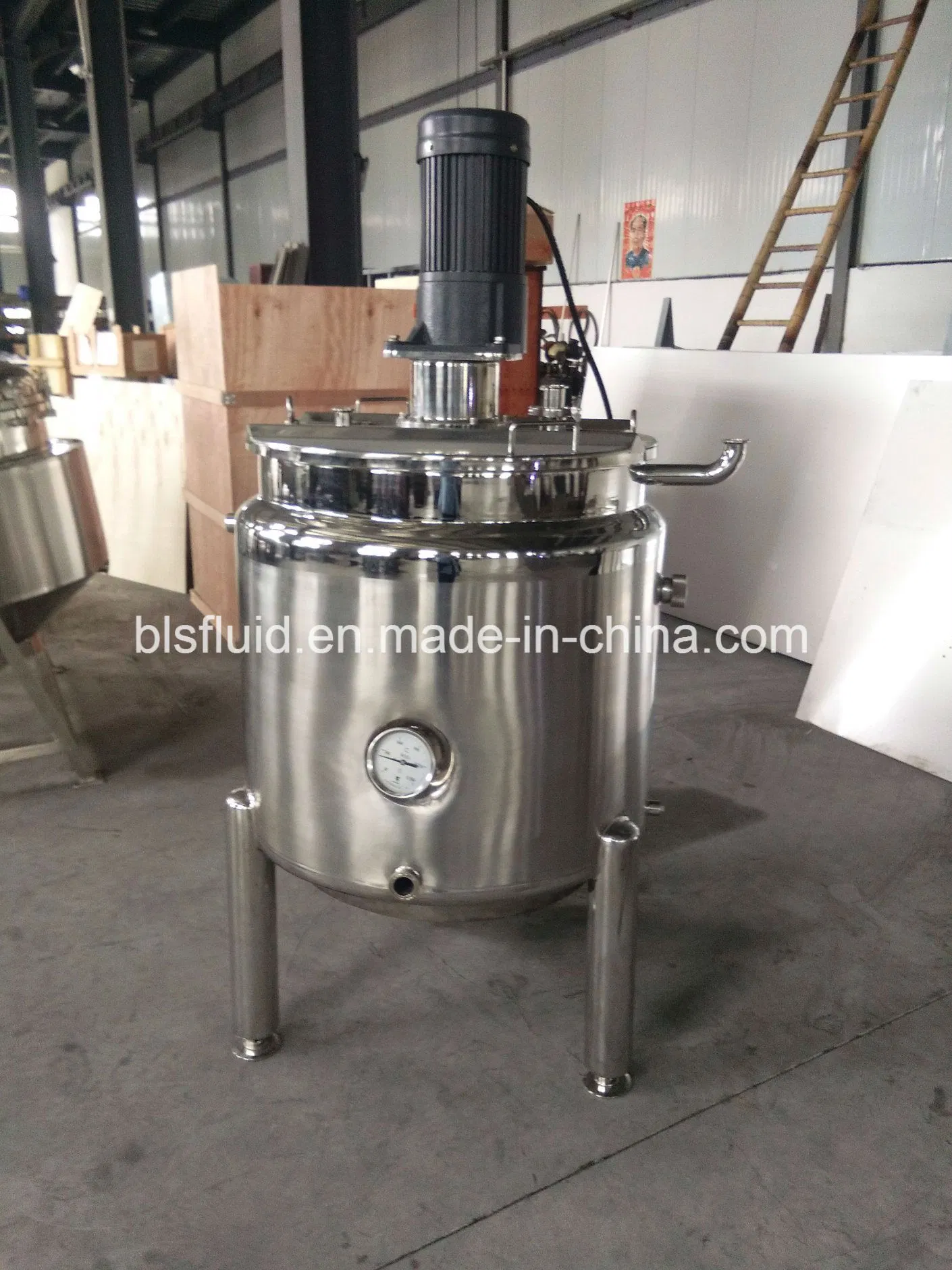 Industrial Stainless Steel 200L LPG Double Mixing Tank Jacket Mixer Milk Boiler