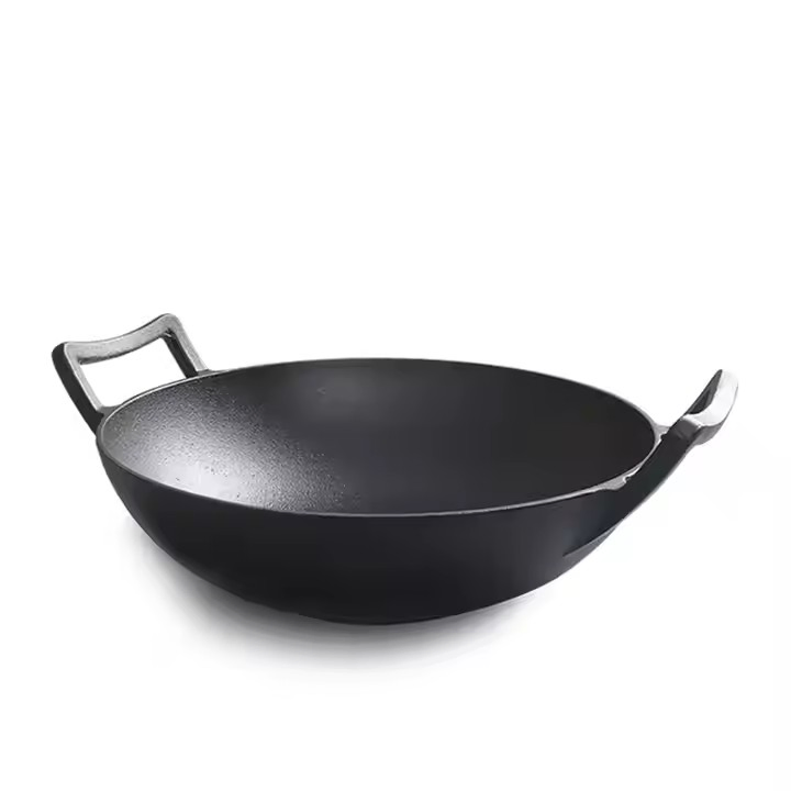Traditional Large 14 Inch Cast Iron Wok for Cooking