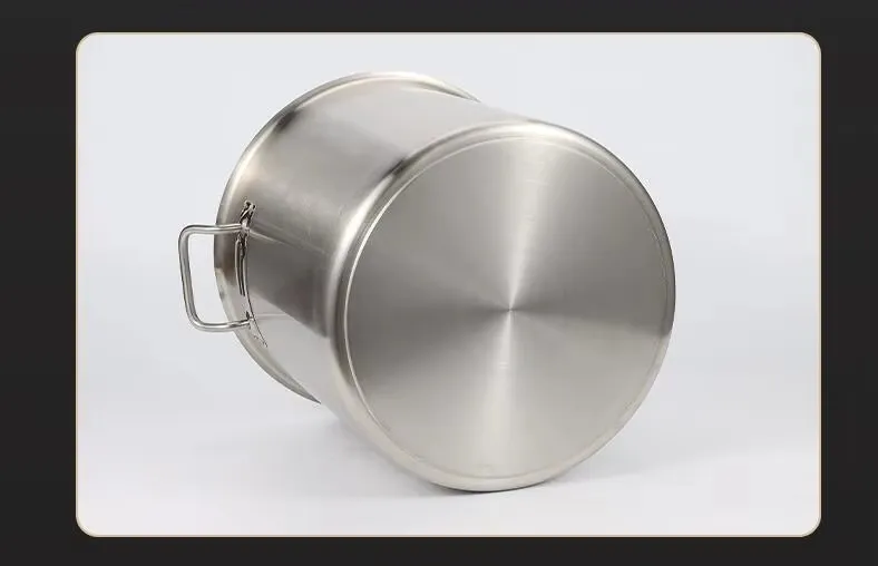 21L Professional Grade Stainless Steel Stock Pot for Chefs