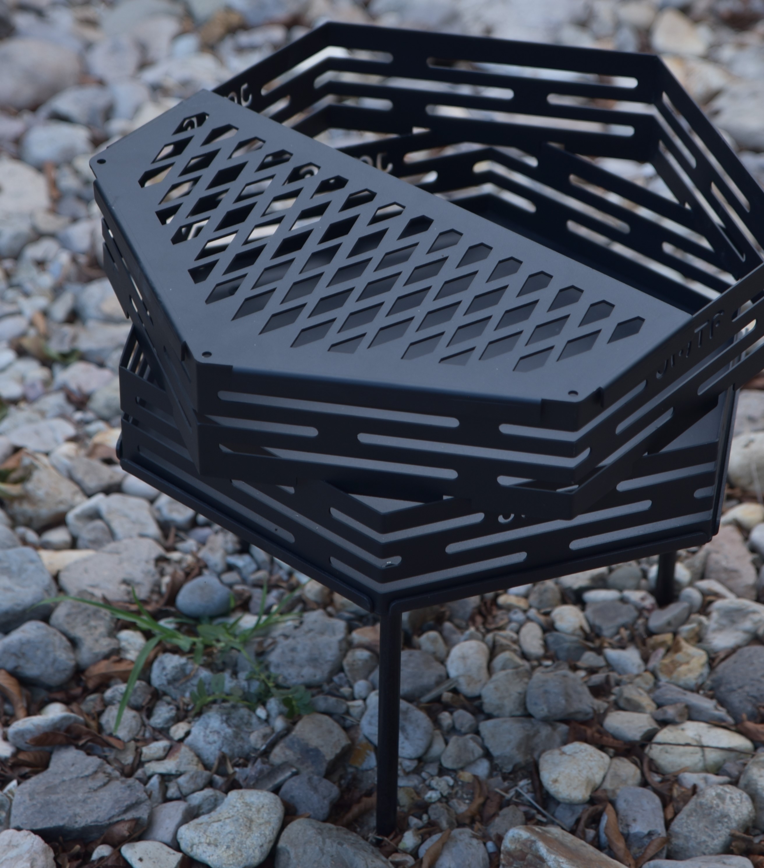 Stainless Steel Heating Brazier Portable Fire Pit Wood Stove with Bottom Oven for Outdoor Cooking for Camping