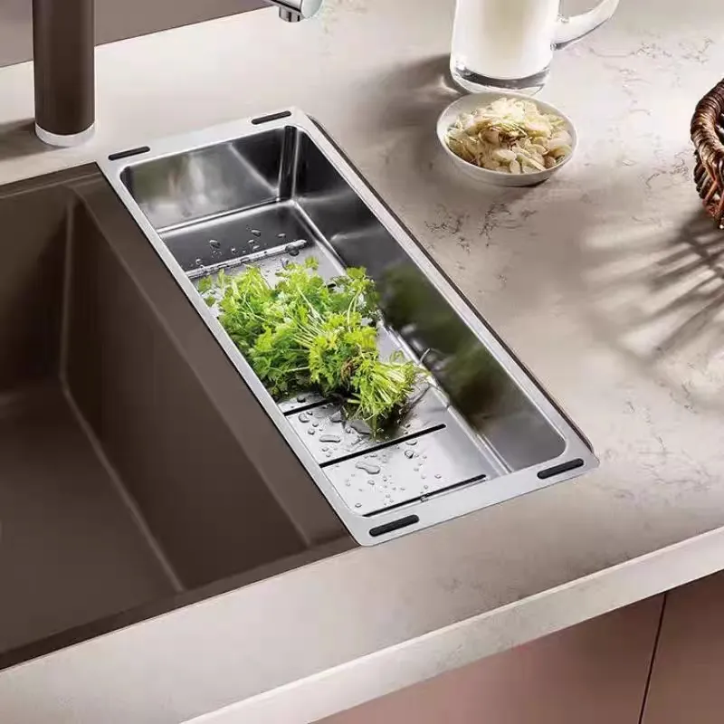 Stainless Steel Colander Top View