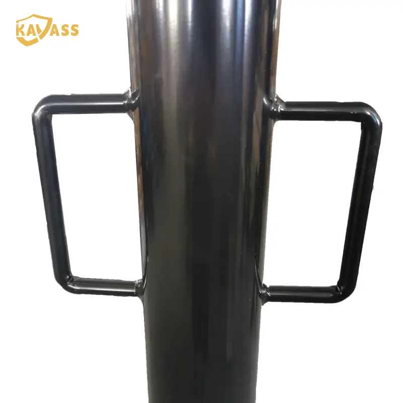 Custom KAVASS In-Ground Removable Bollard - Black & White Design, Durable Q235 Steel, China Suppliers & Factory Supplier, Products