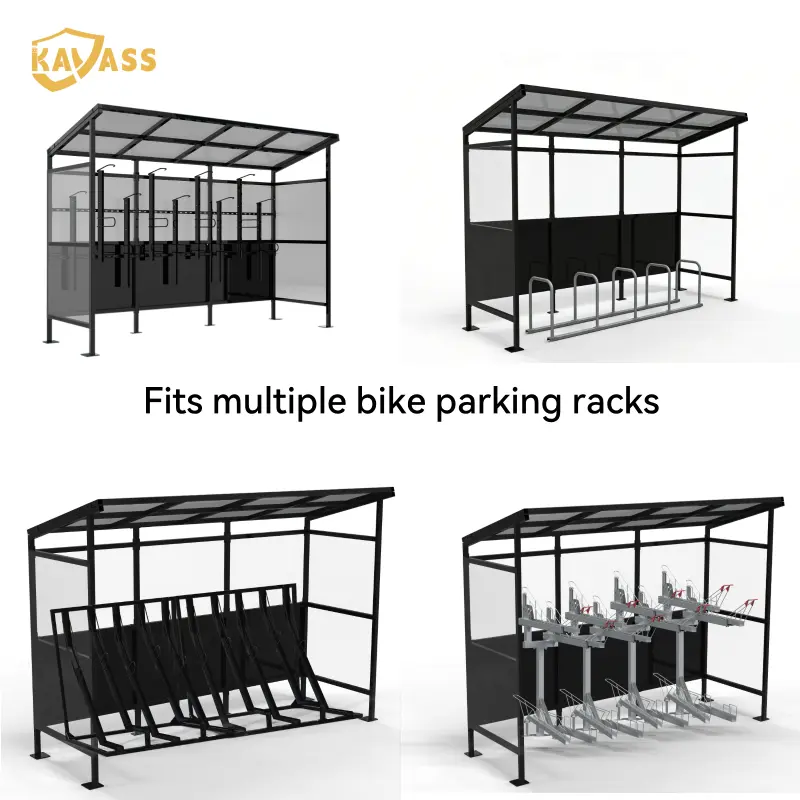 China KAVASS Vertical Bike Parking Shelter – Multi-Rack Compatible, Configurable Capacity, Weather-Protected Manufacturer, Suppliers