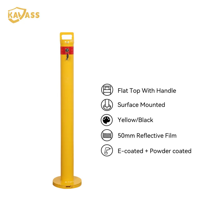 Custom KAVASS Removable Bollard - Flat Top Handle | Surface Mounted Bollard from China Suppliers & Factory, No Concrete Needed Suppliers, Products