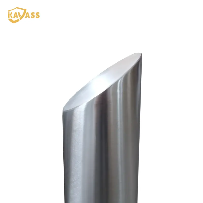 China KAVASS In-Ground Stainless Steel Bollard – Beveled Top | 304/316 SS Manufacturers, Factory