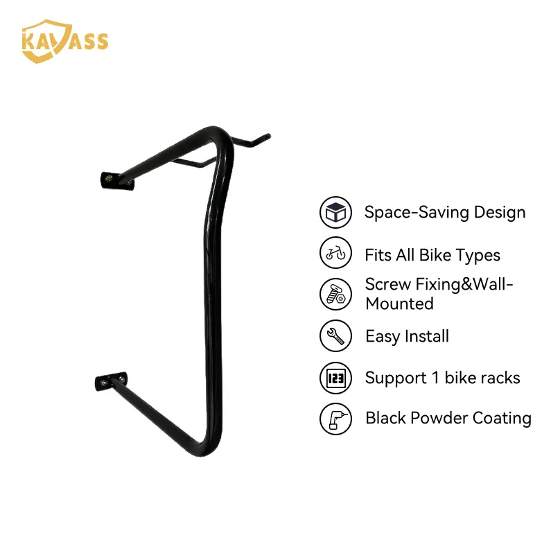 Custom KAVASS KVS-WMBR-C1-OP Wall-Mounted Bike Rack - Space-Saving Vertical Storage from China Suppliers & Factory Manufacturer, Factories
