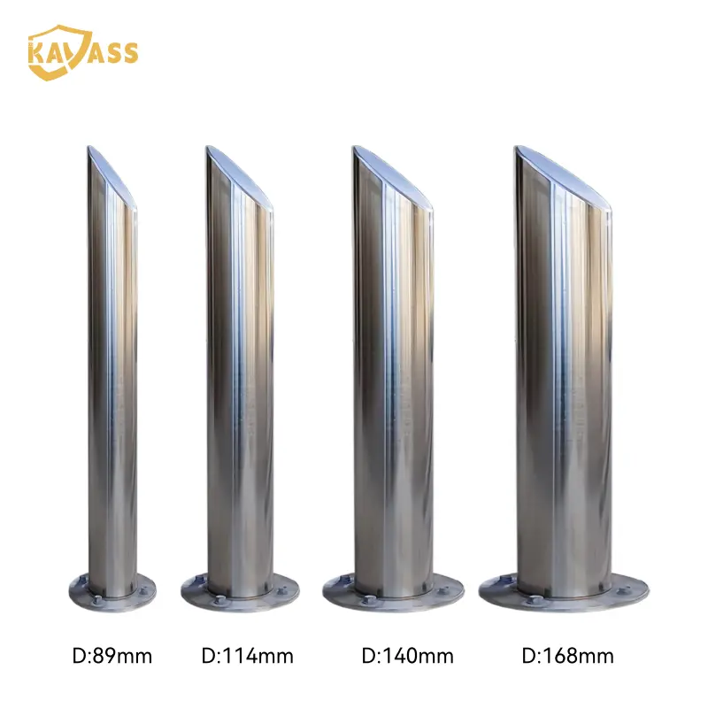 ODM KAVASS Surface Mounted Stainless Steel Fixed Bollard with Beveled Top – Modern Design | 304/316 SS | Polished Finish Supplier, Factories
