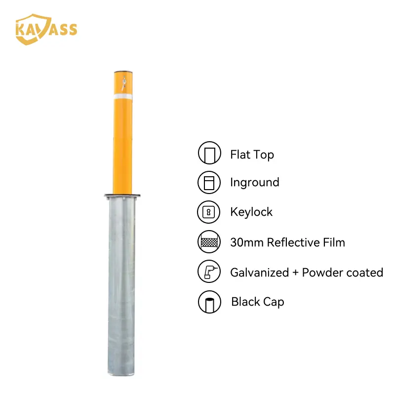 KAVASS Yellow Telescopic Security Bollard