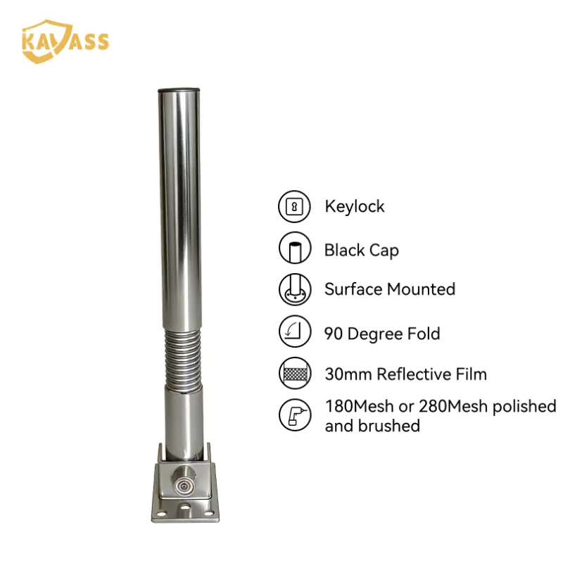 KAVASS Stainless Steel 90 Degree Fold-Down Bollard
