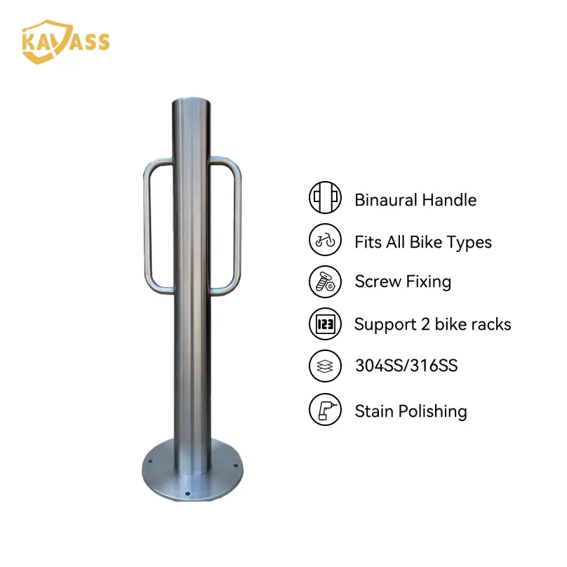 ODM KAVASS Dual-Function Bollard Rack: China Suppliers' Factory-Direct Integrated Bike Parking & Crash Protection Solution Factories, Factory