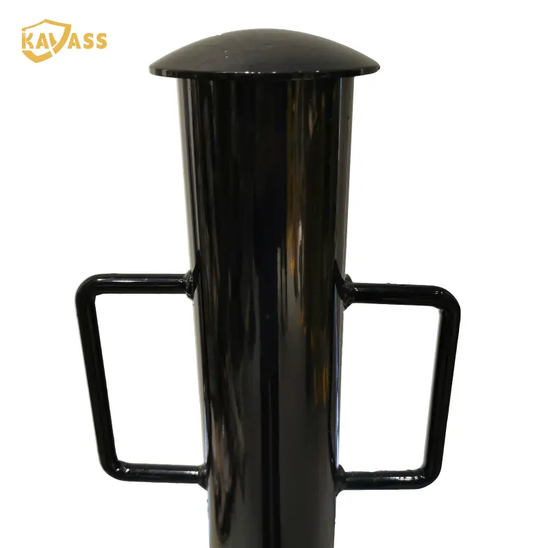Custom KAVASS In-Ground Removable Bollard - Black & White Design, Durable Q235 Steel, China Suppliers & Factory Supplier, Products