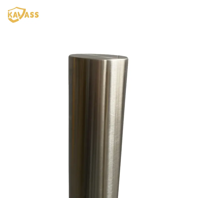 ODM KAVASS In-Ground Stainless Steel Removable Bollard – Flat Top, No Handle, Hot-Dip Galvanized Sleeve Manufacturer, Factories