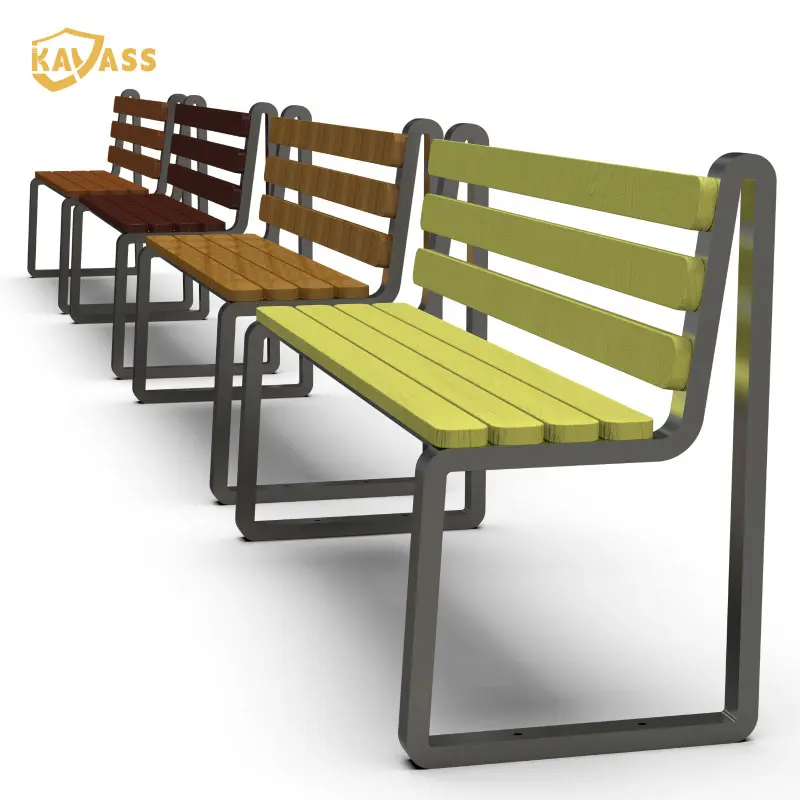 OEM KAVASS Lean-Back Rest Bench – 1.5m & 1.8m | Stainless-Wood Hybrid, Pre-Built Manufacturer, Supplier