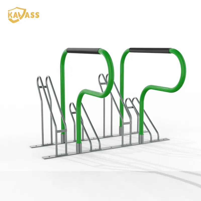 OEM KAVASS Triangular & Handlebar Bike Parking Stand – KVS-SBR-T4H-0H | 4-Bike Capacity Manufacturers, Factory