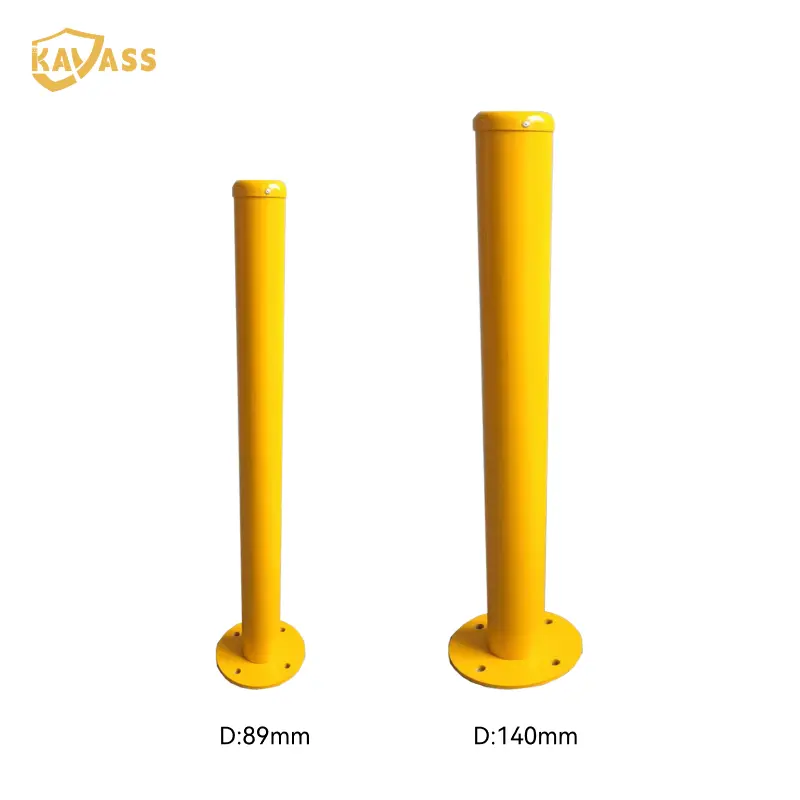 OEM KAVASS Surface Mounted Carbon Steel / Stainless Steel Flexible Bollard with Flat Top Cap – Impact-Absorbing | Durable Design | Customizable Manufacturers, Manufacturer
