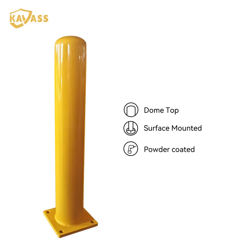 Custom KAVASS Surface Mounted Heavy Duty Bollard with Domed Top – 6mm Wall Thickness | In Stock & Fast Shipping Supplier, Suppliers