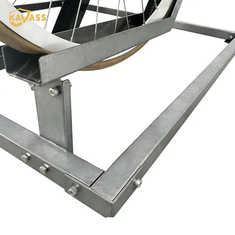 Custom KAVASS Semi-Vertical Bike Rack - Space-Efficient for 2-5 Bikes, Hot-Dip Galvanized, China Suppliers and Factory Supplier, Suppliers