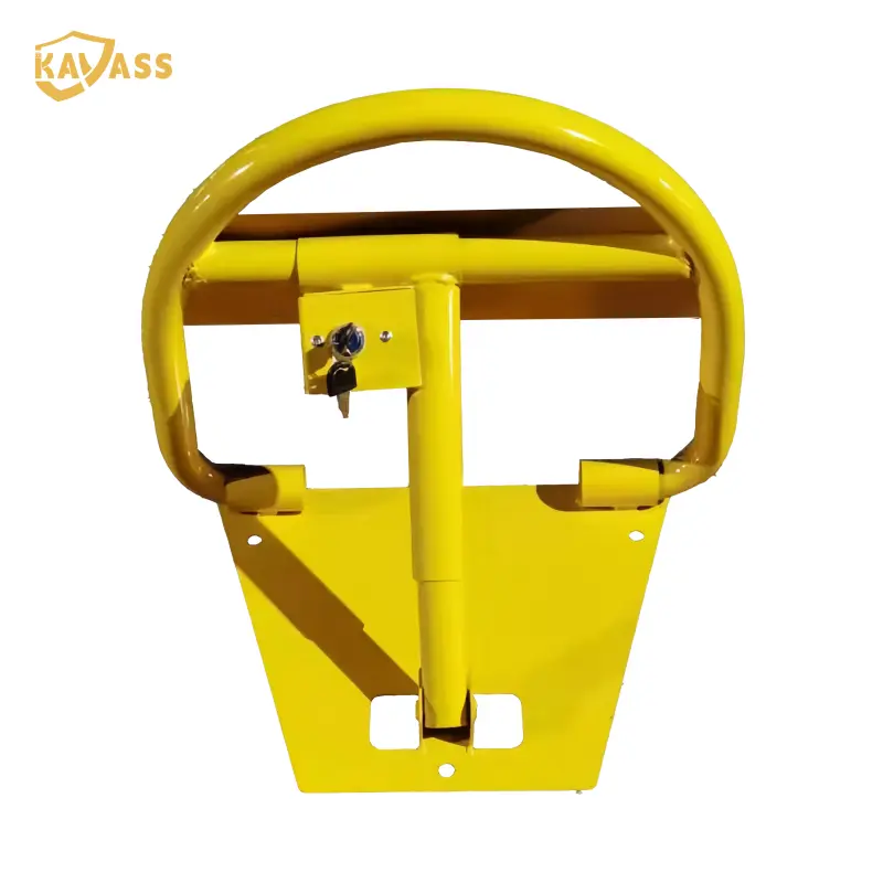 OEM KAVASS Carbon Steel Parking Fold Down Bollard – Keylock Operation, NO PARKING Sign, Manual Supplier, Factories
