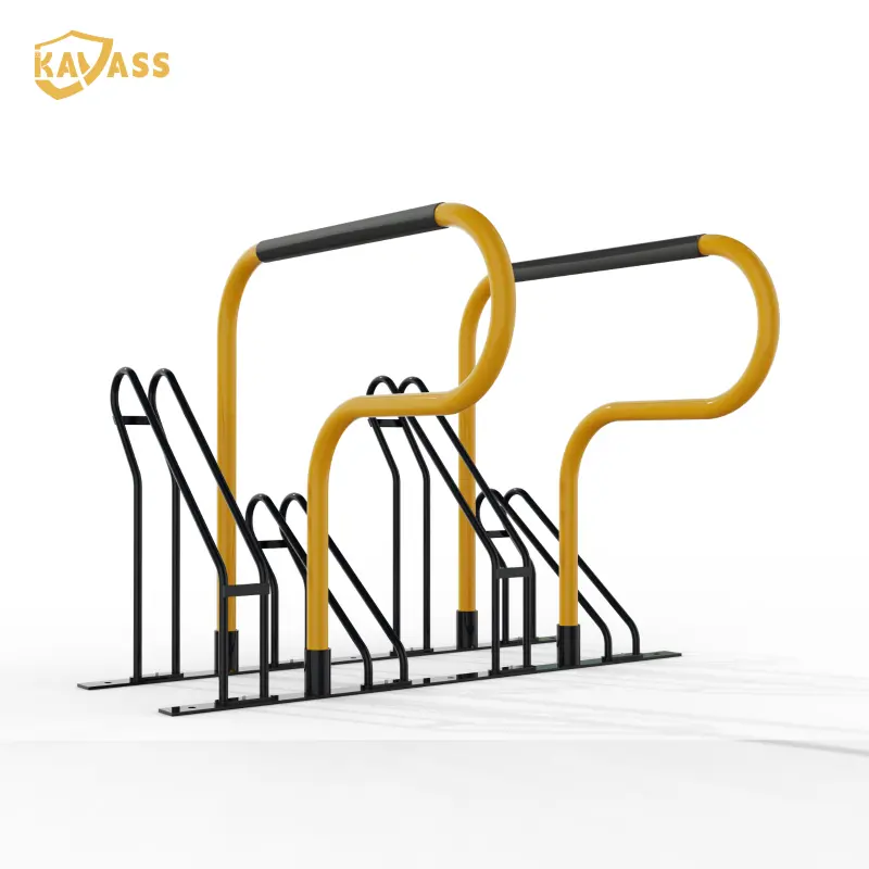 OEM KAVASS Triangular & Handlebar Bike Parking Stand – KVS-SBR-T4H-0H | 4-Bike Capacity Manufacturers, Factory