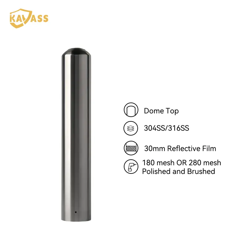 OEM KAVASS China Stainless Steel Sleeve-Type Bollard Suppliers - In-Ground Dome Top Factory Design for Access Control Manufacturers, Product