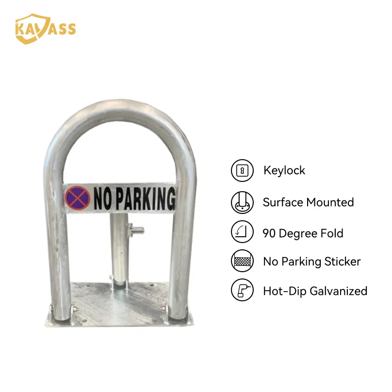 Custom KAVASS Hot-Dip Galvanized Carbon Steel Parking Fold Down Bollard – Keylock Operation, Manual Tilt, OEM/ODM Supported Manufacturers, Products