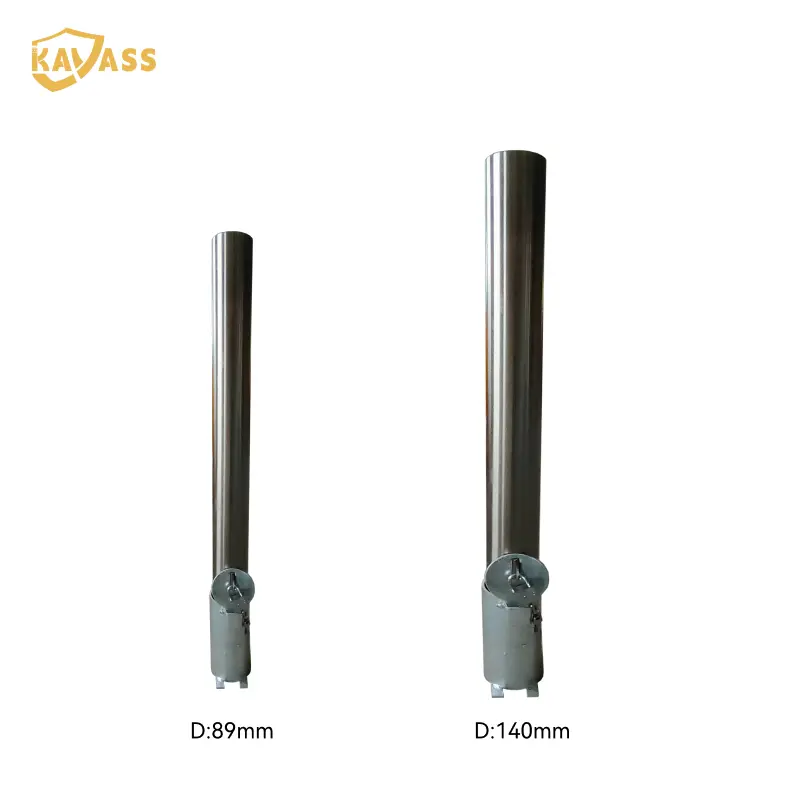 ODM KAVASS In-Ground Stainless Steel Removable Bollard – Flat Top, No Handle, Hot-Dip Galvanized Sleeve Manufacturer, Factories