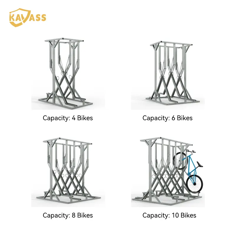 China KAVASS X-Type Bike Rack – Hot-Dipped Galvanized, Configurable Capacity, Space-Efficient Supplier, Factory