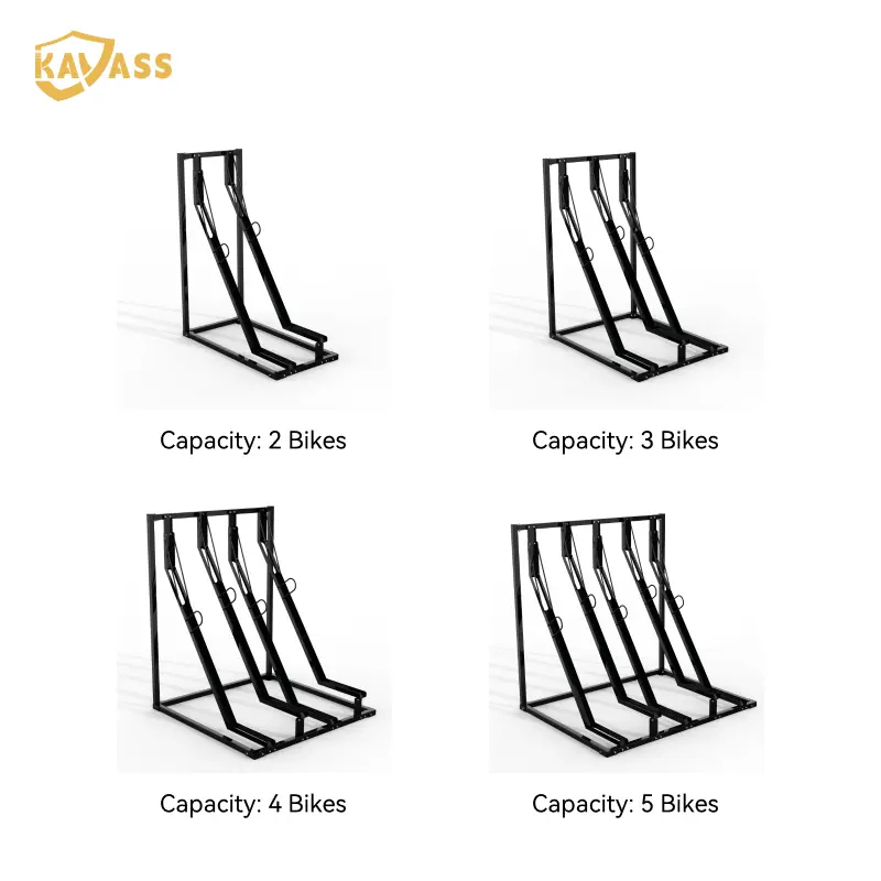 ODM KAVASS Semi-Vertical Bike Rack - Durable Powder Coated Storage | China Suppliers & Factory for Efficient Bike Solutions Manufacturer, Products