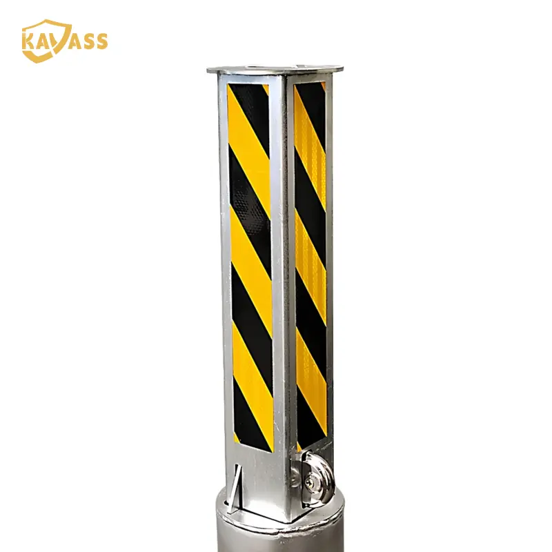 China KAVASS 100mm Retractable Security Bollard – Zinc-Coated, Reflective Warning, Keyalike or Keydiffer Manufacturers, Factories