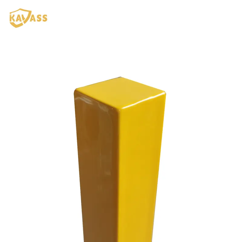 China KAVASS In-Ground Removable Square Bollard – High Visibility Yellow, Padlock Security, Square Profile Products, Factories