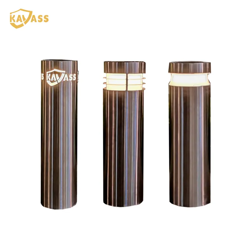 Custom KAVASS Stainless Steel Solar Lighting Bollard – 3 Light Styles | Custom Diameter Products, Factories