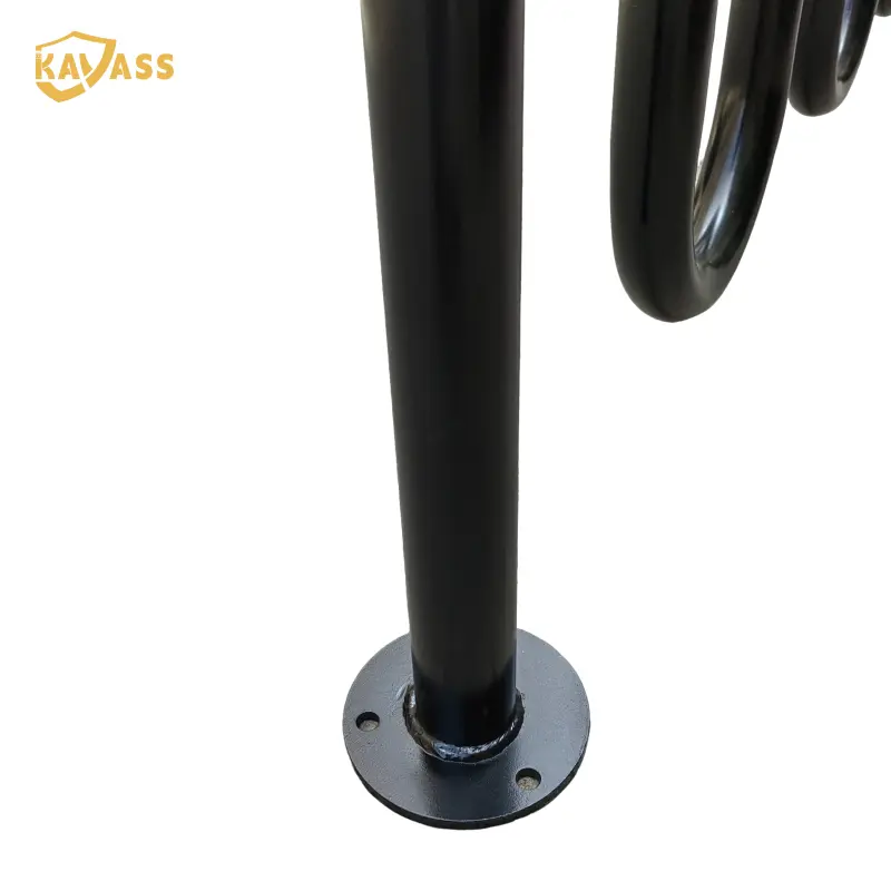 China KAVASS Wave Bike Parking System – Nine-Bike Continuous Layout, Wheel-Nest Support Product, Factories