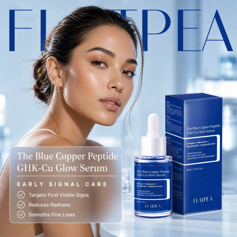 OEM ODM Private Label Blue Copper Peptide Multi Peptide Fine Line Smoothing Firming Hydrating Anti Wrinkle GHK-CU Face Serum