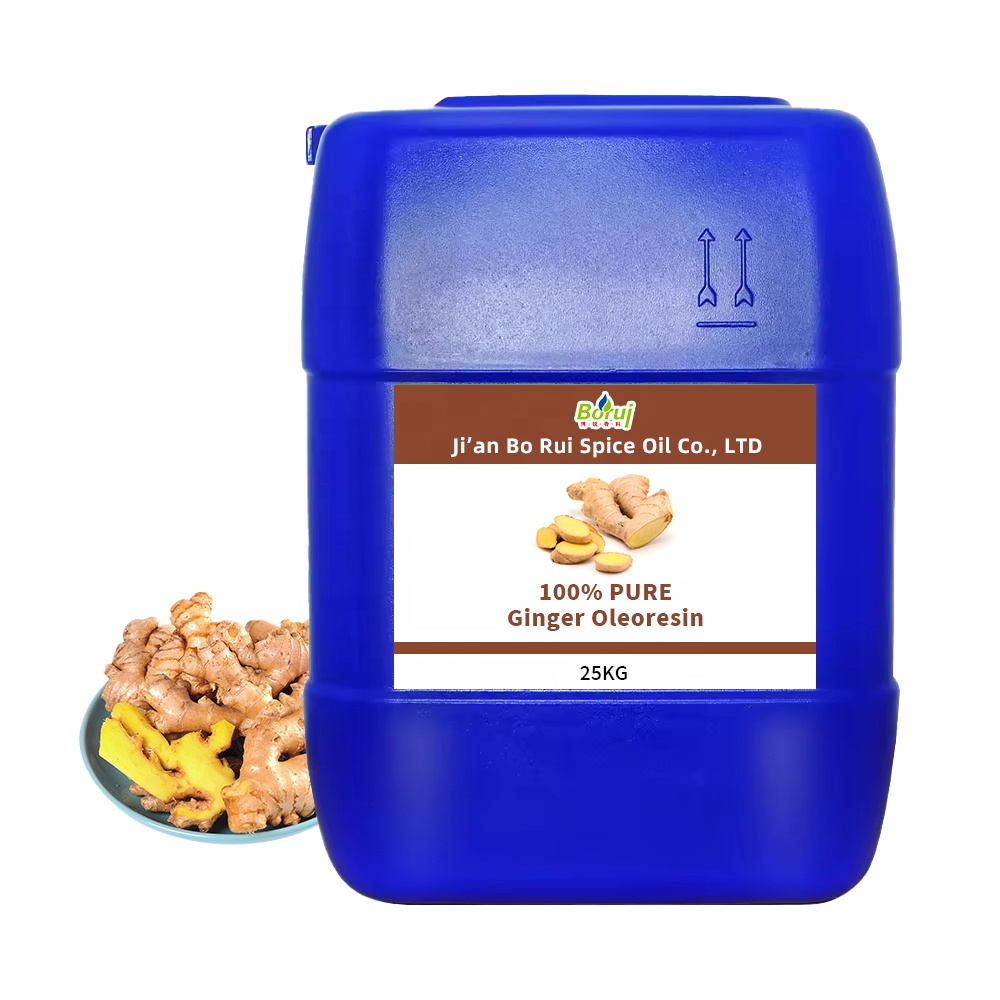 BORUI Wholesale Bulk Price 100% Pure Natural Spicy Food Grade Ginger Oleoresin Pure Essential Oil CO2 Extracted Cosmetic Use