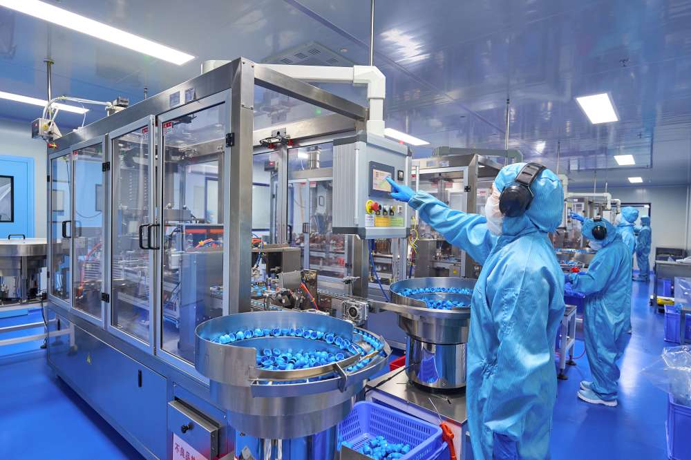 Raw material dispensing process at Kawsana Health botanical extract facility
