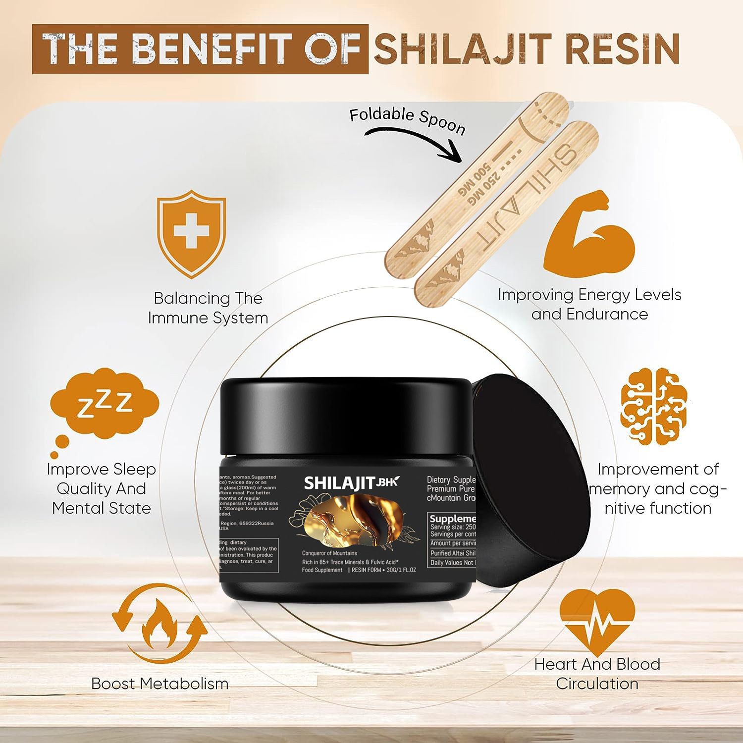 OEM Shilajit Resin 30gm Jar Natural Resin Herbal Supplements Extract Private Label Packaging Bulk Supply Product Complex Formula