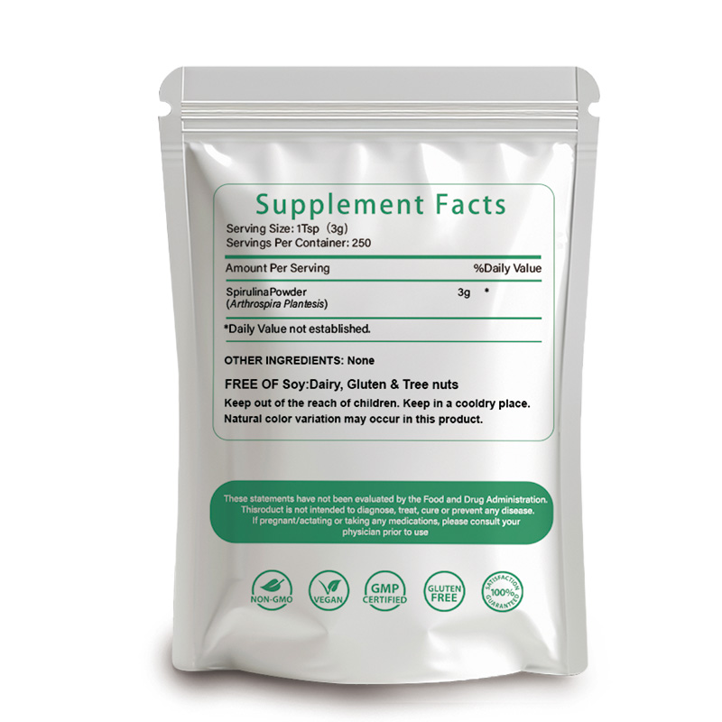 Wholesale Bulk 100% Pure Natural Spirulina Powder Natural Green Algae Supplement Herbal Supplement Green Spirulina Powder