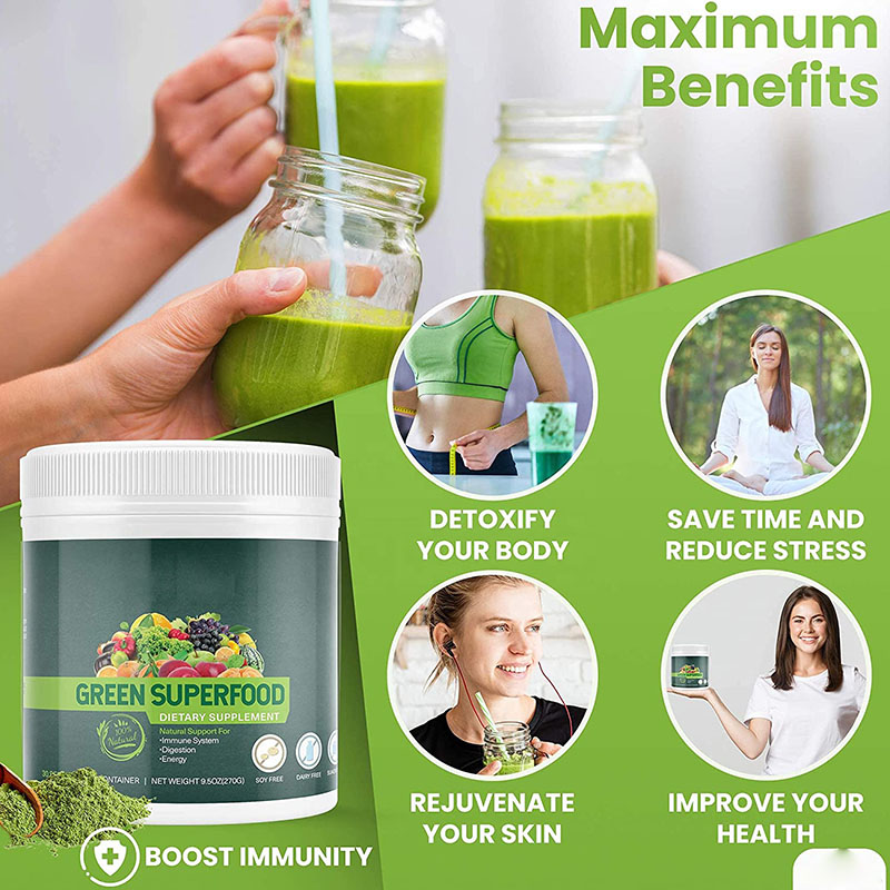 2022 New Organic Tumeric Powdered Grass Superfood Vegan Green Powder