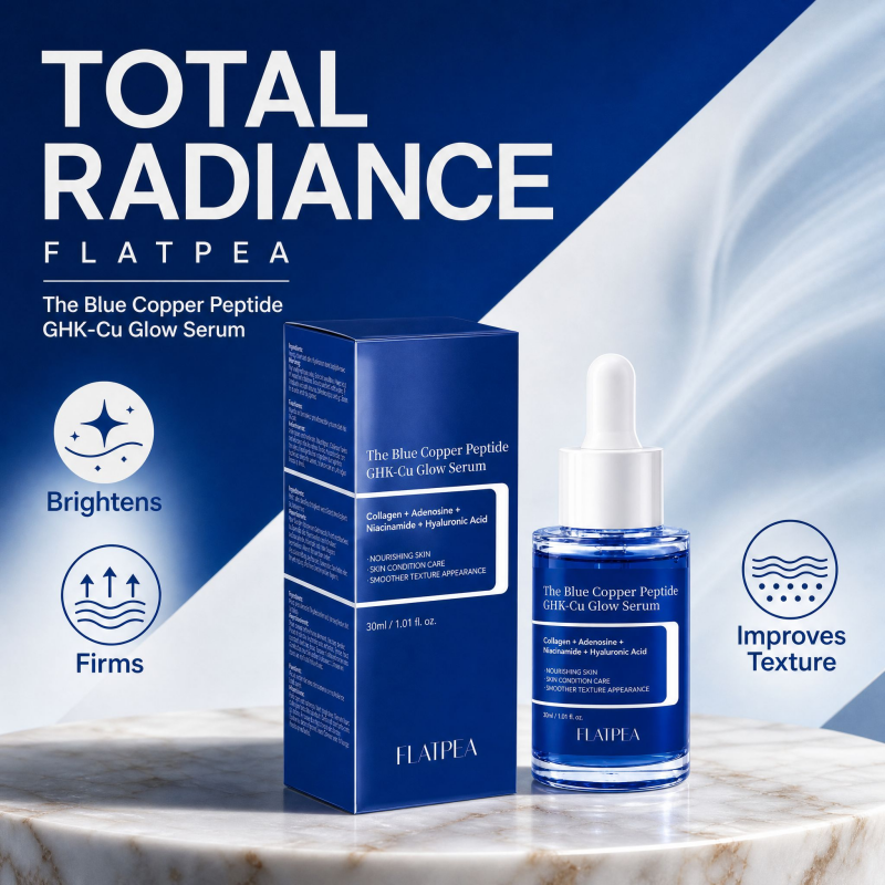 OEM ODM Private Label Blue Copper Peptide Multi Peptide Fine Line Smoothing Firming Hydrating Anti Wrinkle GHK-CU Face Serum