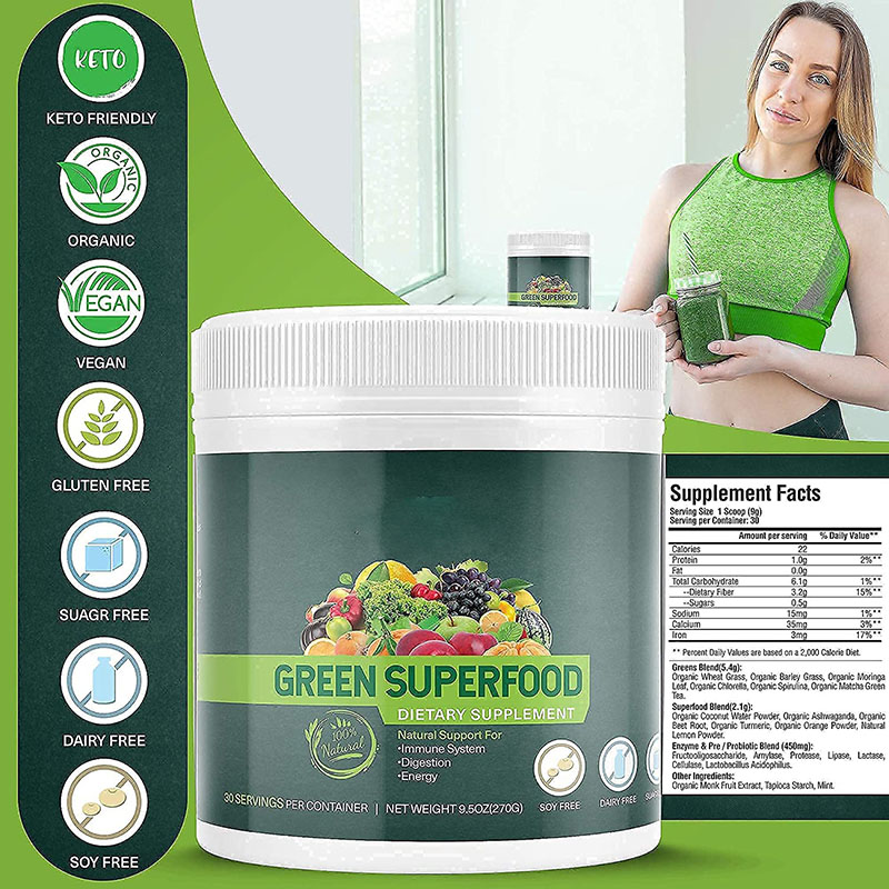 2022 New Organic Tumeric Powdered Grass Superfood Vegan Green Powder