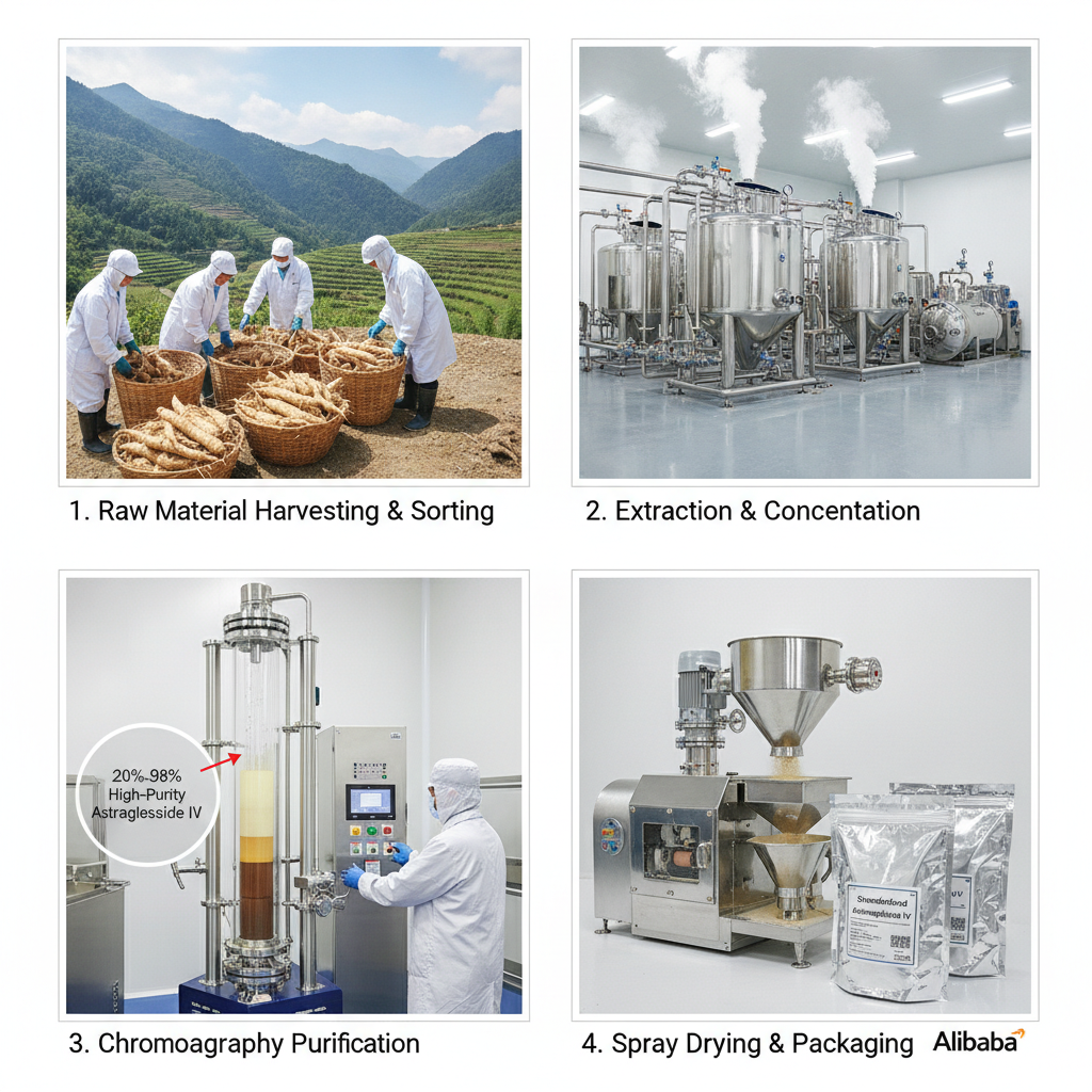 Standardized Astragaloside IV 5% 10% 20% 98% Astragalus Root Extract Powder Natural Plant Material CAS 84687-43-4