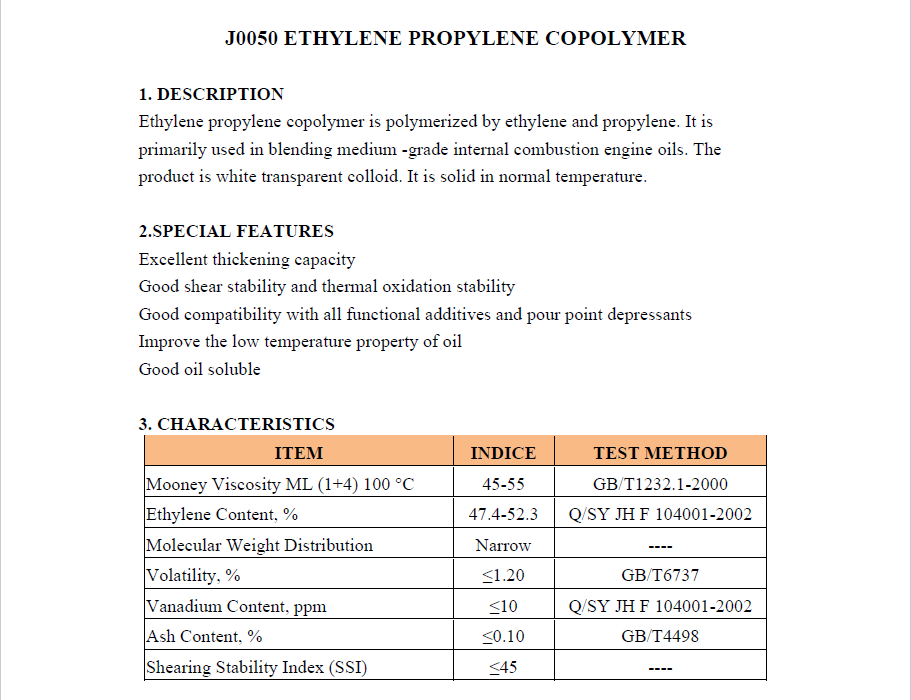 Product Spec Sheet