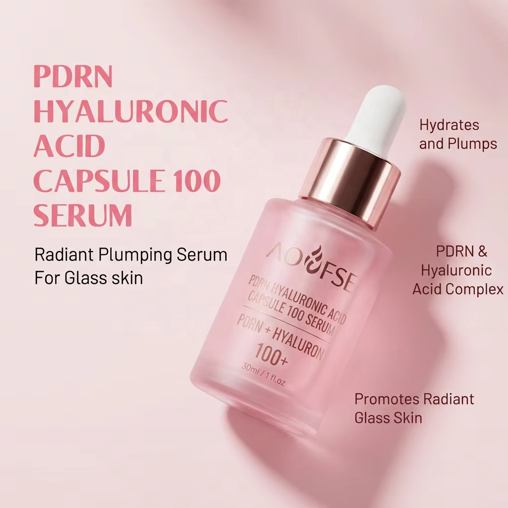Custom Private Label PDRN Collagen Microcapsule Facial Serum Niacinamide Hydrating Firming Korean Skincare