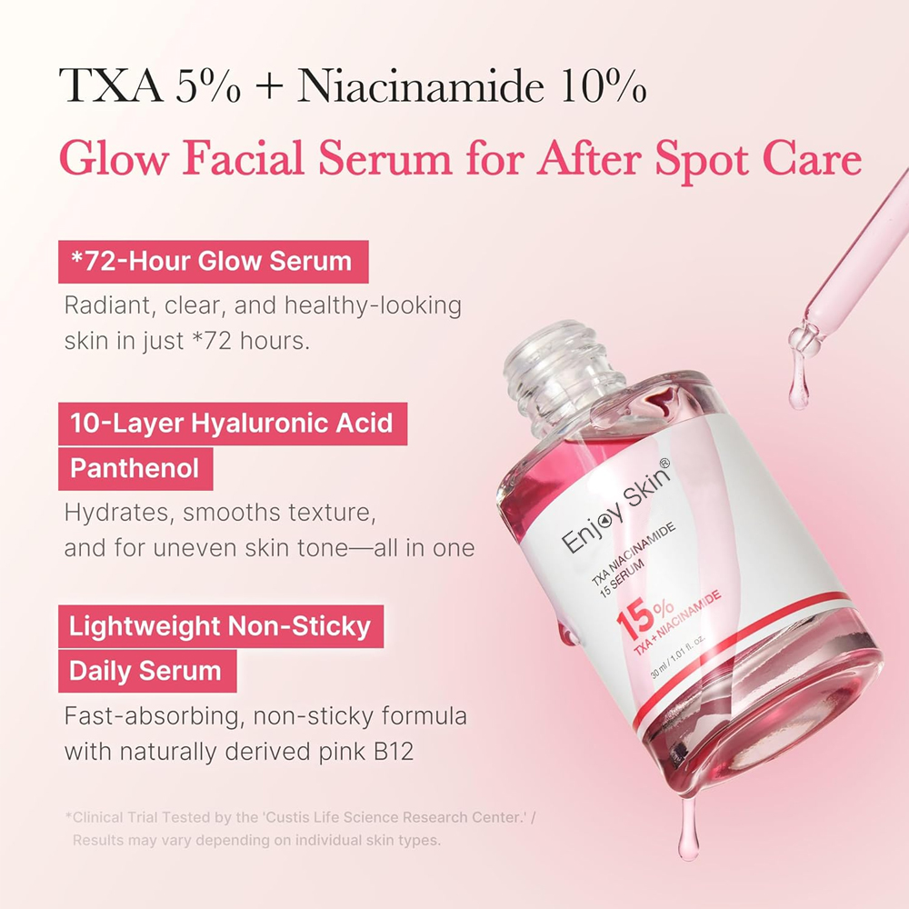 Korean Private Label Refines Uneven Skintone And Texture Moisturizing Whitening TXA+Niacinamide Capsule Cream And Face Serum