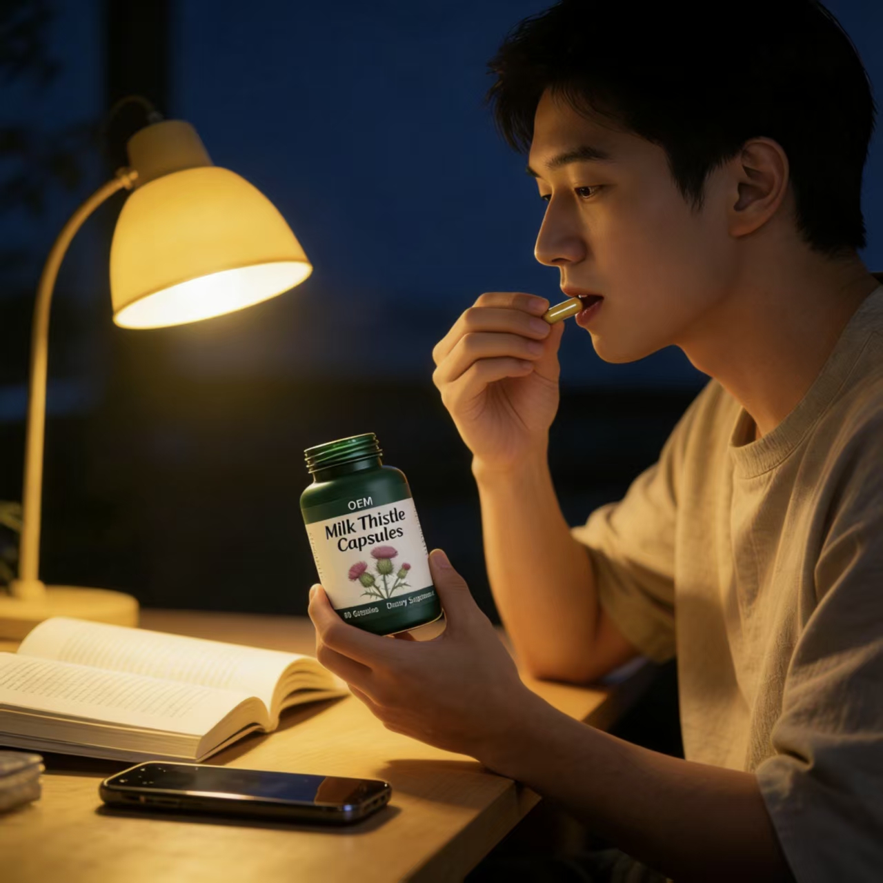 OEM/ODM High Potency Milk Thistle Hard Capsules Standardized Silymarin Extract Natural Herbal Dietary Supplement