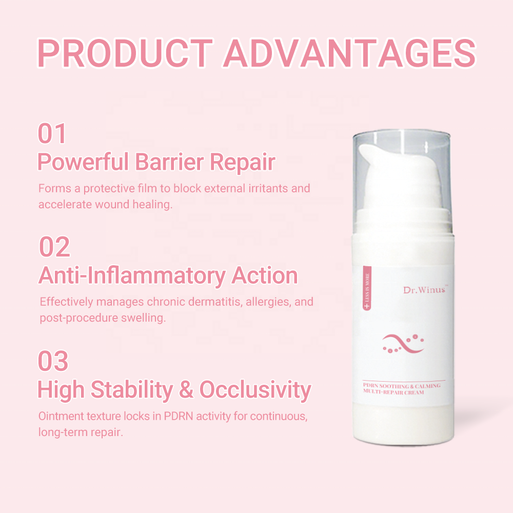 Custom PDRN Face Cream Salmon DNA Repair Cream Skin Regeneration Hydrating Firming Soothing Revitalizing Anti Aging Facial Care