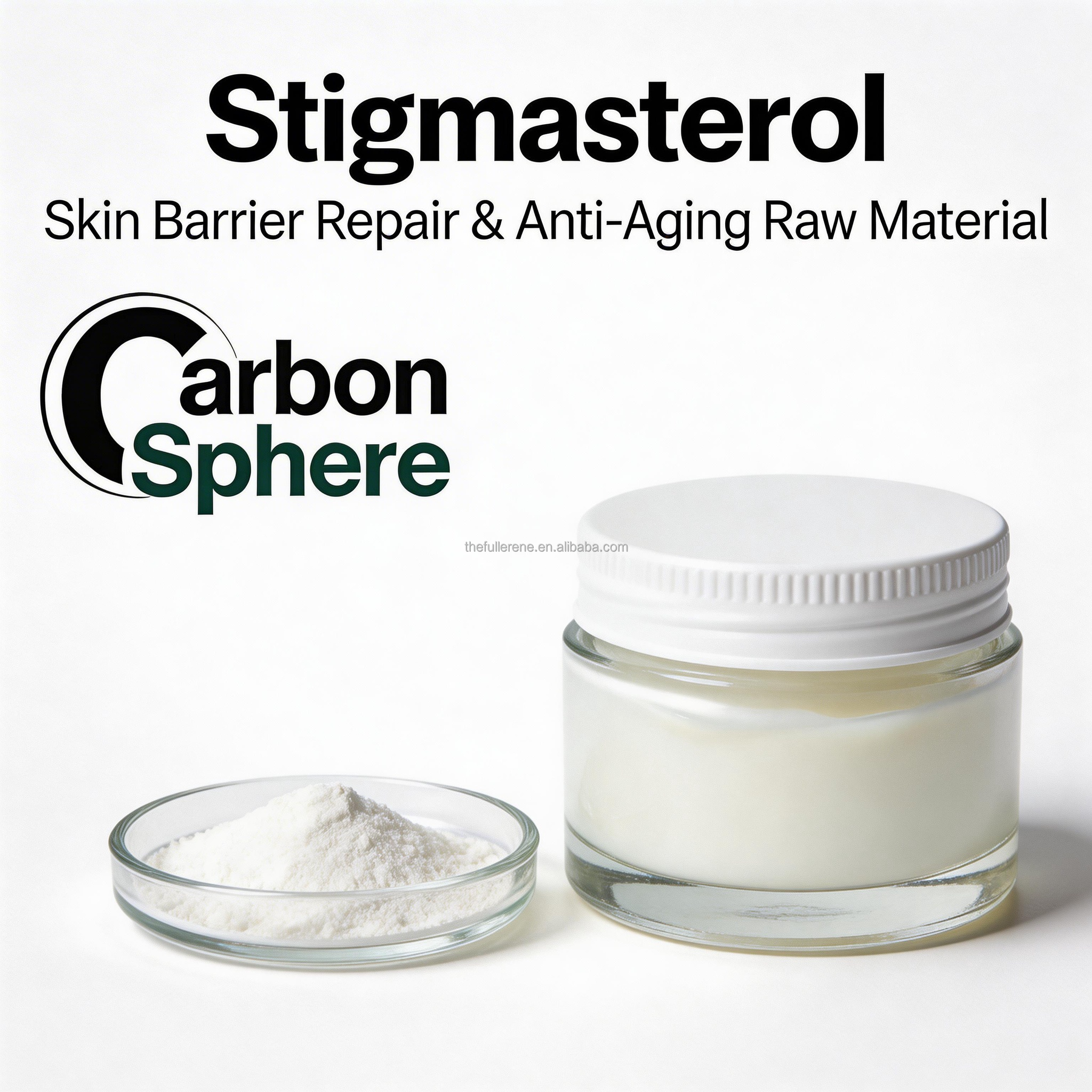 Bulk Cosmetic Grade Stigmasterol Extract Skin Repairing Active Ingredient Beauty Personal Care 95% Pure White Crystalline Powder