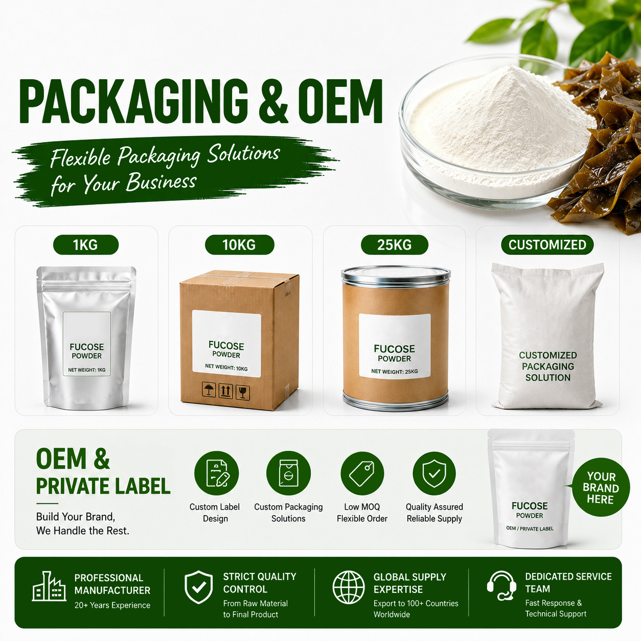 Cosmetic Grade L-Fucose Powder Skin Moisturizing Anti-Aging Ingredient For Biochemistry Research