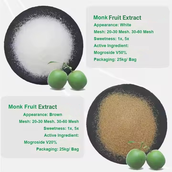 Factory Supply Standardized Botanical Extracts Monk Fruit Extract Mogroside V 30% Powder